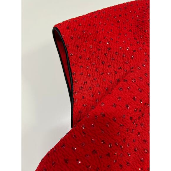 Jessica Howard Red Mandarin Collar Sequin Top Size 12‎ - Picture 8 of 8